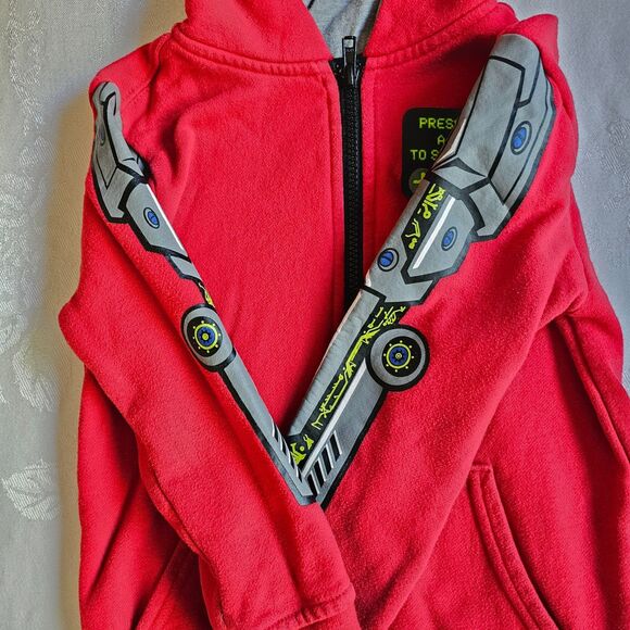 Kids Hoodie w Mask Hood Cool Robot Design Garanimals 365 Kids sz 6 - Picture 8 of 9